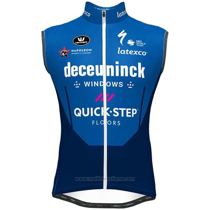 2021 Gilet Coupe Vent Deceuninck Quick Step Bleu